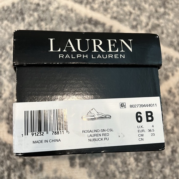 ♥️Like New! LAUREN RALPH LAUREN Rosalind Lauren Red Sandals in Size 6♥️ - Picture 10 of 12